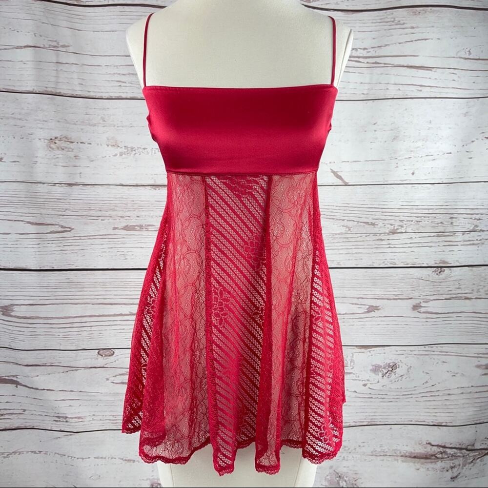 Victoria's Secret red negligee lingerie lace sexy